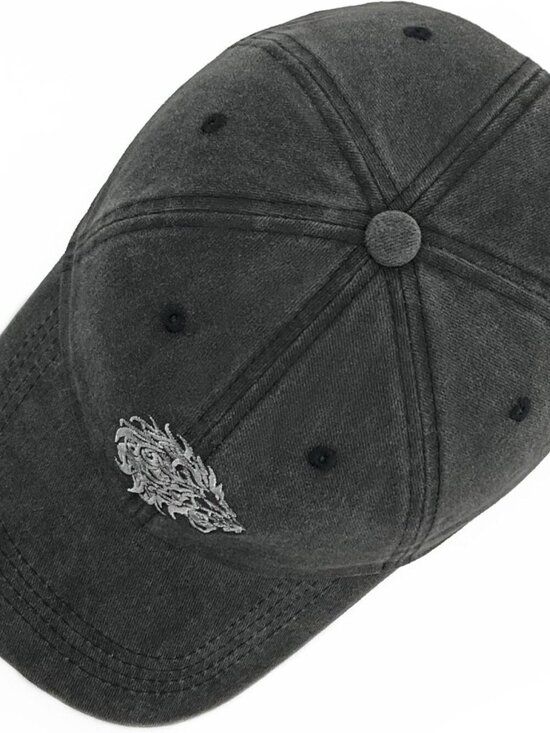 Women\'s Animal Embroidered Baseball Cap Black Gray Lightweight Casual Loin Women\ main image 4